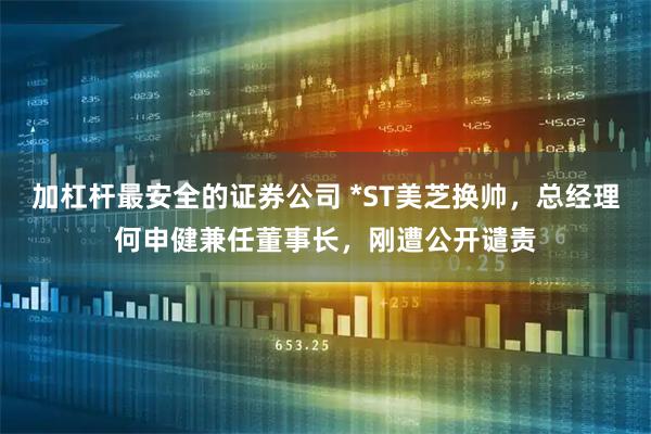 加杠杆最安全的证券公司 *ST美芝换帅，总经理何申健兼任董事长，刚遭公开谴责