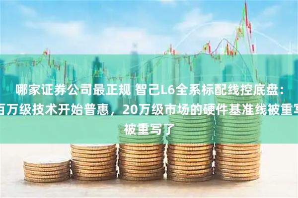 哪家证券公司最正规 智己L6全系标配线控底盘:当百万级技术开始普惠,20万级市场的硬件基准线被重写了